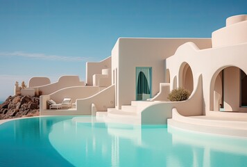 Santorini, Greece. Luxury villa with swimming pool