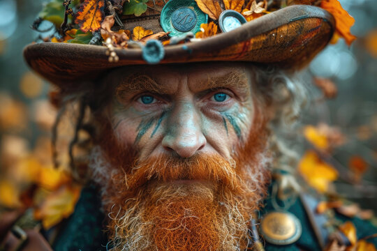 St. Patrick's day. Traditional Irish leprechaun, fairy tale character