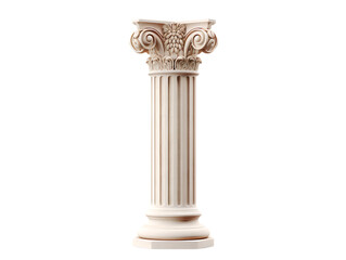 Greek Column, isolated on a transparent or white background