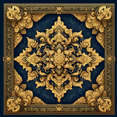 vector thai style carpet pattern