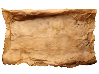 Fototapeta premium Parchment Paper, isolated on a transparent or white background