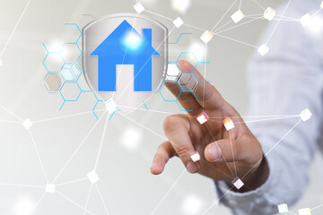 house. data Big data visualization background.Abstract technology