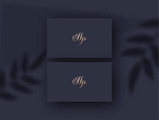 Hp logo design vector image