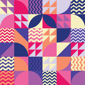 geometric simple shape modern background seamless pattern