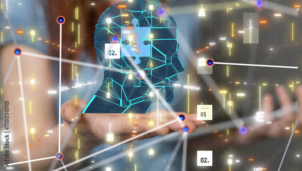 Aufkleber digital medical futuristic interface 3d rendering