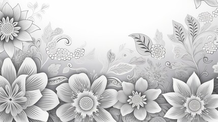 The background of the mandala gray botanical indian pattern is inspired by a mandala