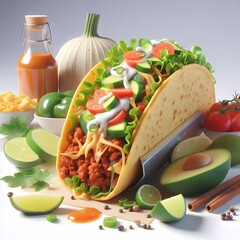 Delicious Taco Traditional Mexican Food