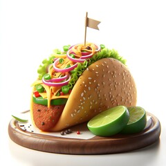 Delicious Taco Traditional Mexican Food