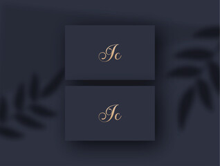Jc logo design vector image