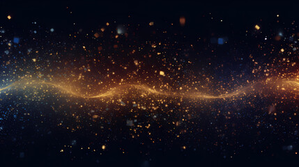 Festive decorative glitter lights background banner. Colorful abstract background with glitter