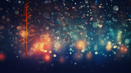 Naklejka premium Festive decorative glitter lights background banner. Colorful abstract background with glitter