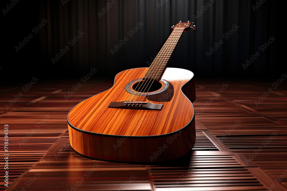 Aufkleber colorful guitar abstraction of musical instruments, modern and abstract multicolor music background 