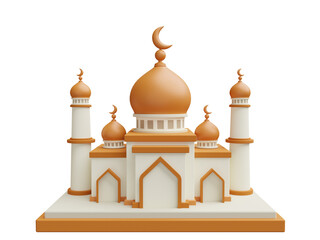 3d Ramadan Islamic mosque icon