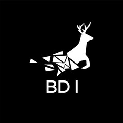 BDI Letter logo design template vector. BDI Business abstract connection vector logo. BDI icon circle logotype.
