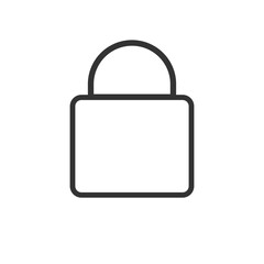 lock icon isolated on white background.