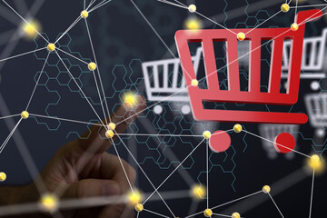 sale digital percent in hand concept