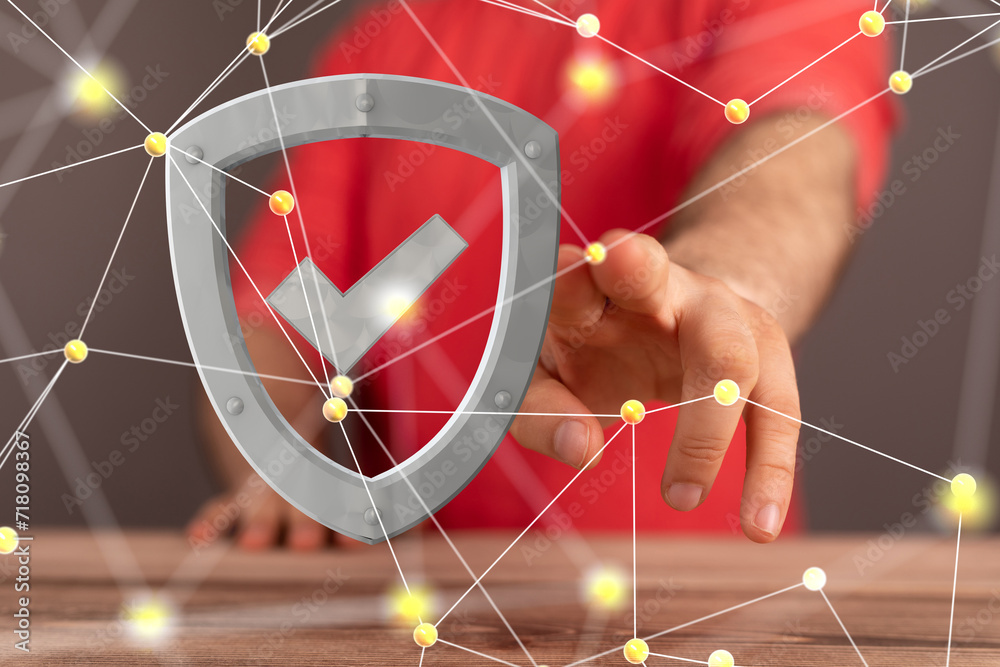 Aufkleber security data code digital concept