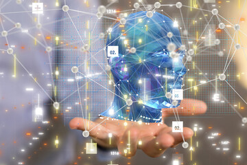 Business intelligence analyst dashboard on virtual