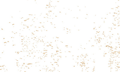 Abstract doted and confetti golden glitter and zigzag ribbon particles splatter on transparent background. Luxury golden glitter confetti that floats down falling bokeh celebration background.