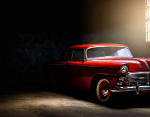 Most beautiful oldtimer red car.