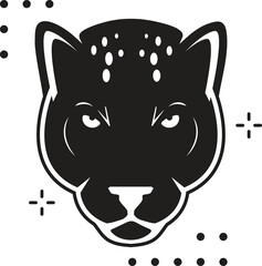 black panther head design on white background. Easy editable layered vector illustration. Wild Animals.