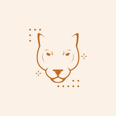 black panther head design on white background. Easy editable layered vector illustration. Wild Animals.