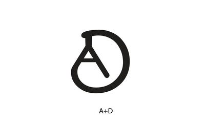 AD Letter Logo Design. Creative Modern A D Letters Icon vector