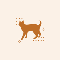 Cartoon cat characters collection. Different cat`s poses, yoga and emotions set. Flat color simple style design.