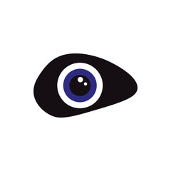 Evil eye protection signs. Symbol of protection. Blue Turkish Fatima's Eye. Amulet from evil eye. Nazar. Magic item, attribute. Vector illustration  3 3 3