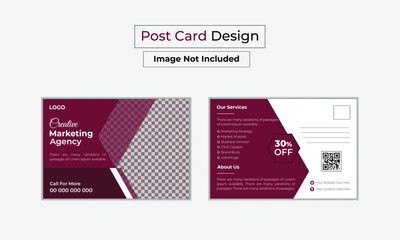 Corporate Postcard Template Design Postcard Design Creative postcard design template