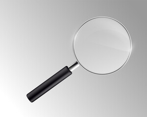 Realistic magnifying glass vector graphics eps10