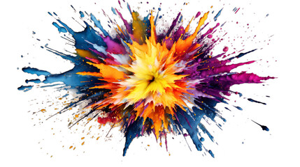 Isolated colourful explosion  - Generative AI