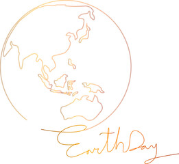 World map outline, eart day concept, vector illustration