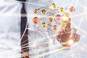 people network structure HR - Human resources management and recruitment