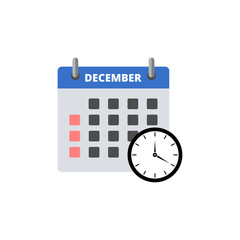 Calendar December icon isolated on transparent background