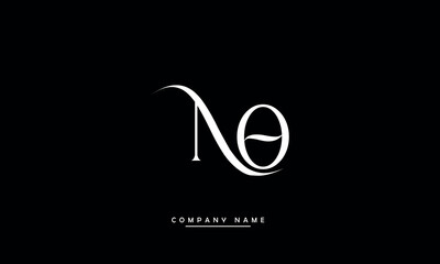 NO, ON, N, O Abstract Letters Logo Monogram