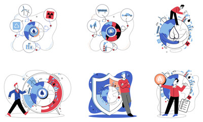 Carbon emissions vector illustration. The carbon emissions metaphorically darken canvas our environment, calling for brighter, cleaner palette A commitment to sustainability requires vigilant efforts
