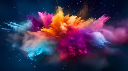 Stoff pro Meter Dust explosion Holi background, indian traditional festival © Derby