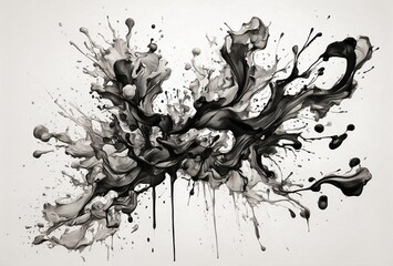 Ink stain on a white background