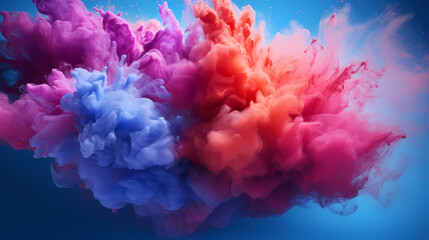 Obraz premium Dust explosion Holi background, indian traditional festival
