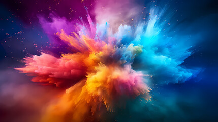 Dust explosion Holi background, indian traditional festival