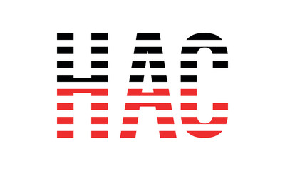 HAC three initial letter iconic line negative space minimal logo design vector template. monogram, abstract, wordmark, business, typography, minimalist, brand, company, flat, modern, unique, simple