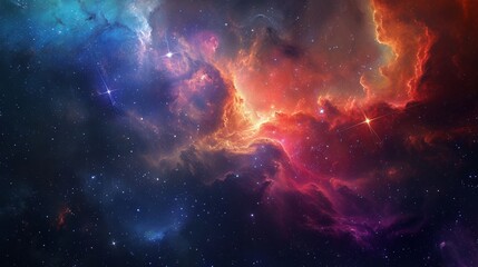 Obraz premium Vibrant Night Sky Filled With Stars and