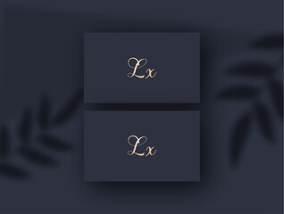 Lx logo design vector image