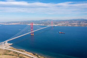new bridge connecting two continents 1915 canakkale bridge (dardanelles bridge), Canakkale, Turkey
