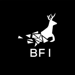 BFI Letter logo design template vector. BFI Business abstract connection vector logo. BFI icon circle logotype.
