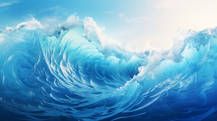 Ocean waves in the sea