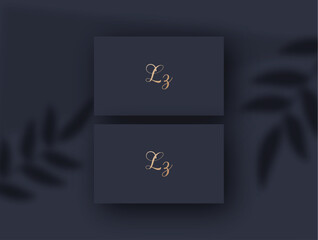 Lz logo design vector image