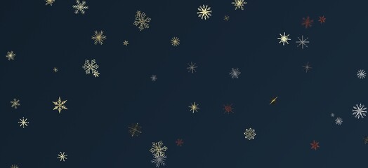 Fototapeta premium XMAS Stars - Festive christmas card. Isolated illustration white background. -