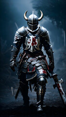 knight with sword and shield